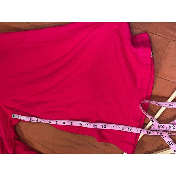 Tommy Bahama Jumpsuit Womens Size L Pink Island soft wide leg Cropped Pockets - Picture 8 of 8